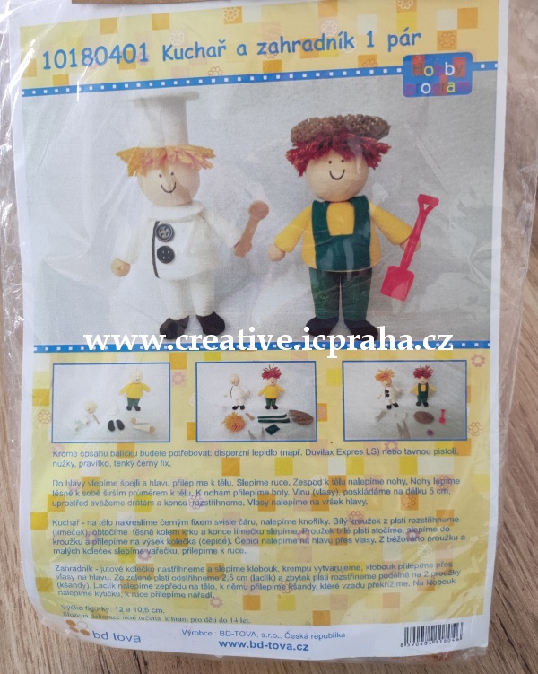 skládačka Kuchař a zahradník cca 11cm 10180401